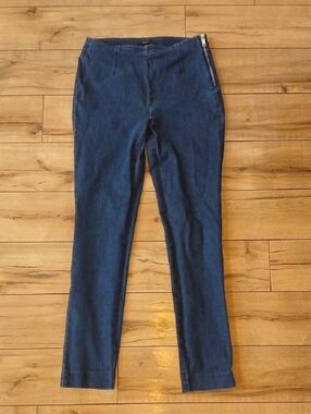 Massimo Dutti Dark Wash Blue Pull-On Denim  Jeggings Jeans Ankle Length Size 4
